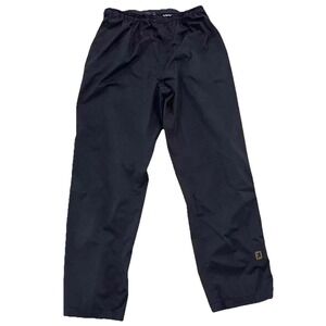 Footjoy Pants Mens XXL Black DryJoys Waterproof Elastic Waist Leg Zippers Golf